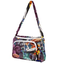 Journey Through Time Nyc Front Pocket Crossbody Bag by impacteesstreetwearcollage