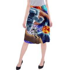 Journey To The Forbidden Zone Midi Beach Skirt by impacteesstreetwearcollage