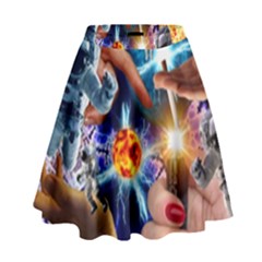 Journey To The Forbidden Zone High Waist Skirt by impacteesstreetwearcollage