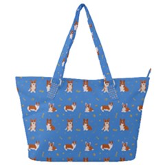 Cute Corgi Dogs Full Print Shoulder Bag by SychEva