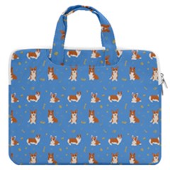 Cute Corgi Dogs Macbook Pro Double Pocket Laptop Bag (large) by SychEva