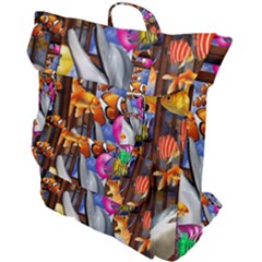 Outside The Window-swimming With Fishes Buckle Up Backpack by impacteesstreetwearcollage