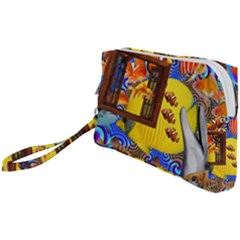 Outside The Window-swimming With Fishes 2 Wristlet Pouch Bag (small)