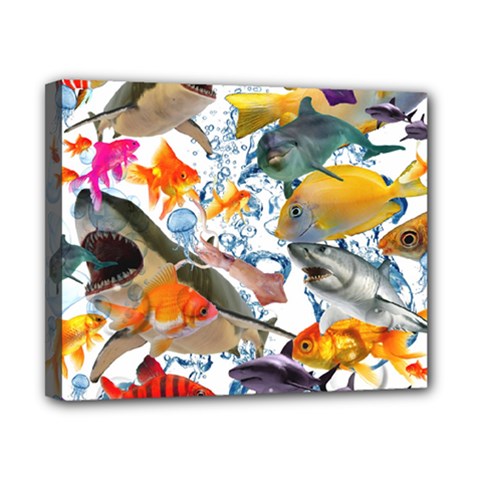 Under The Sea Canvas 10  X 8  (stretched) by impacteesstreetwearcollage