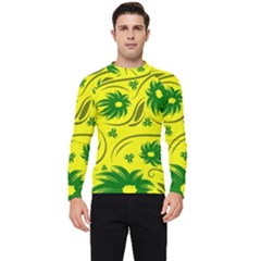 Folk Flowers Pattern  Men s Long Sleeve Rash Guard by Eskimos