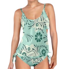 Folk Flowers Pattern  Tankini Set by Eskimos