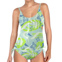 Folk Flowers Pattern  Tankini Set by Eskimos