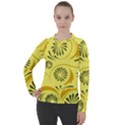 Folk flowers pattern  Women s Pique Long Sleeve Tee View1