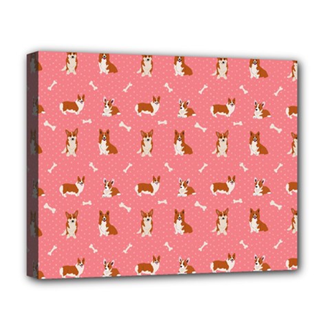 Cute Corgi Dogs Deluxe Canvas 20  x 16  (Stretched)