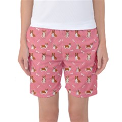 Cute Corgi Dogs Women s Basketball Shorts