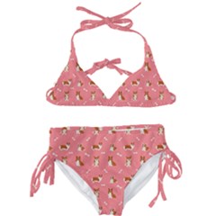 Cute Corgi Dogs Kids  Classic Bikini Set by SychEva