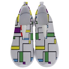 Colorful Rectangles No Lace Lightweight Shoes by LalyLauraFLM