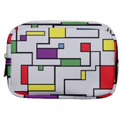 Colorful Rectangles Make Up Pouch (small) by LalyLauraFLM