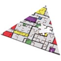 Colorful Rectangles Wooden Puzzle Triangle View2