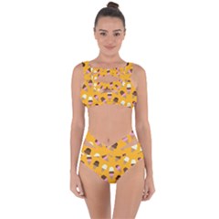 Ice Cream On An Orange Background Pattern                                                             Bandaged Up Bikini Set by LalyLauraFLM