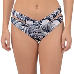 Mono Patterns Double Strap Halter Bikini Bottom by kaleidomarblingart