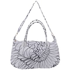 Mono Swirls Removal Strap Handbag by kaleidomarblingart