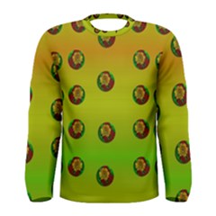 Sun Flowers For Iconic Pleasure In Pumpkin Time Men s Long Sleeve Tee by pepitasart