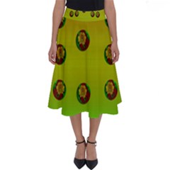 Sun Flowers For Iconic Pleasure In Pumpkin Time Perfect Length Midi Skirt by pepitasart