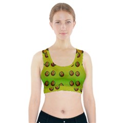 Sun Flowers For Iconic Pleasure In Pumpkin Time Sports Bra With Pocket by pepitasart