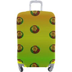 Sun Flowers For Iconic Pleasure In Pumpkin Time Luggage Cover (large) by pepitasart