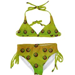 Sun Flowers For Iconic Pleasure In Pumpkin Time Kids  Classic Bikini Set by pepitasart