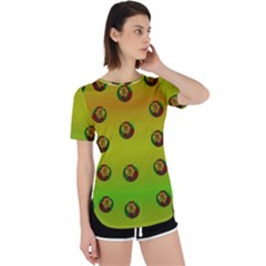 Sun Flowers For Iconic Pleasure In Pumpkin Time Perpetual Short Sleeve T-shirt by pepitasart