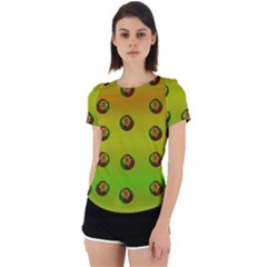 Sun Flowers For Iconic Pleasure In Pumpkin Time Back Cut Out Sport Tee by pepitasart