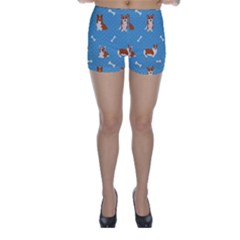 Cute Corgi Dogs Skinny Shorts by SychEva