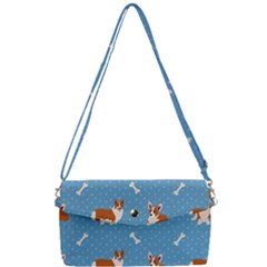 Cute Corgi Dogs Removable Strap Clutch Bag by SychEva