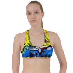 Blue Bird-1-4 Criss Cross Racerback Sports Bra by bestdesignintheworld