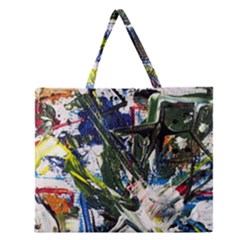 Snow In A City-1-1 Zipper Large Tote Bag by bestdesignintheworld