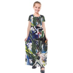 Snow In A City-1-1 Kids  Short Sleeve Maxi Dress by bestdesignintheworld