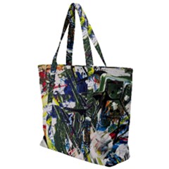 Snow In A City-1-1 Zip Up Canvas Bag by bestdesignintheworld