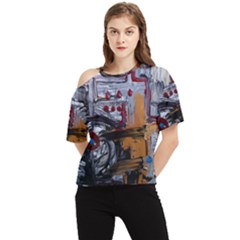 Trip In A Woods-1-1 One Shoulder Cut Out Tee