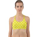 Purple Hearts On Yellow Background Back Web Sports Bra View1