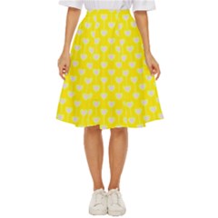 Purple Hearts On Yellow Background Classic Short Skirt by SychEva