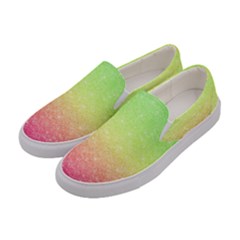 Ombre Glitter  Women s Canvas Slip Ons by Colorfulart23