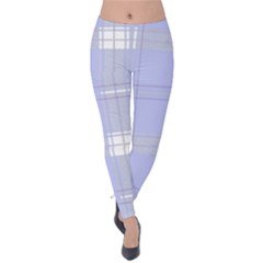 Lighblu Plaid Velvet Leggings by snowwhitegirl