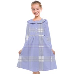 Lighblu Plaid Kids  Midi Sailor Dress