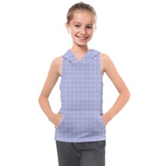 Lighblu Plaid Small Kids  Sleeveless Hoodie