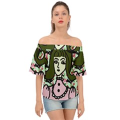 Wicked Witch Wall Off Shoulder Short Sleeve Top by snowwhitegirl