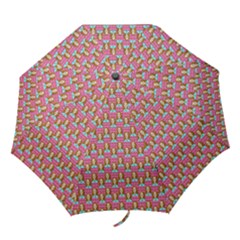 Girl Pink Folding Umbrellas