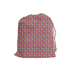 Girl Pink Drawstring Pouch (large) by snowwhitegirl