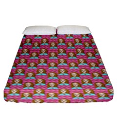 Girl Pink Fitted Sheet (King Size)