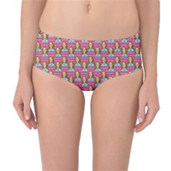 Girl Pink Mid-Waist Bikini Bottoms