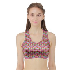 Girl Pink Sports Bra with Border