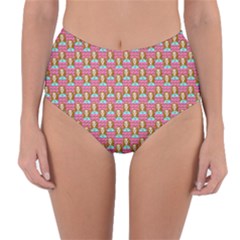 Girl Pink Reversible High-waist Bikini Bottoms by snowwhitegirl