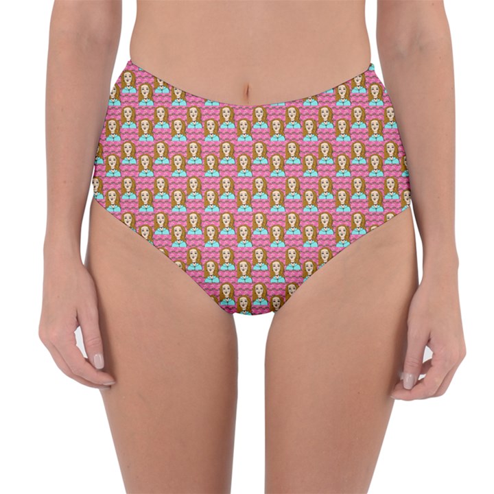 Girl Pink Reversible High-Waist Bikini Bottoms