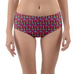 Girl Pink Reversible Mid-Waist Bikini Bottoms